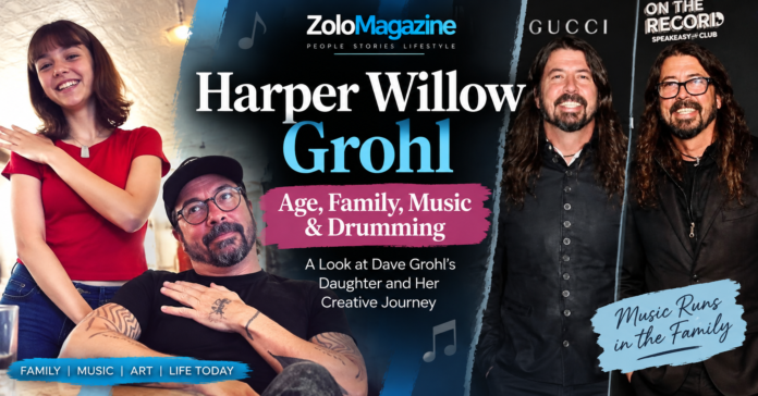 Harper Willow Grohl feature image about her age, family, music and drumming
